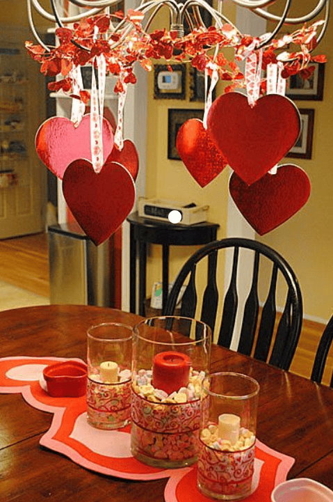 Valentino dienos stalo dekoras
